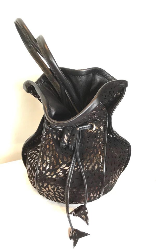 Sac Boule Noir motifs Argentés