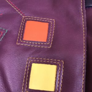 Sac à Dos Violet Décors Carrés de Couleurs