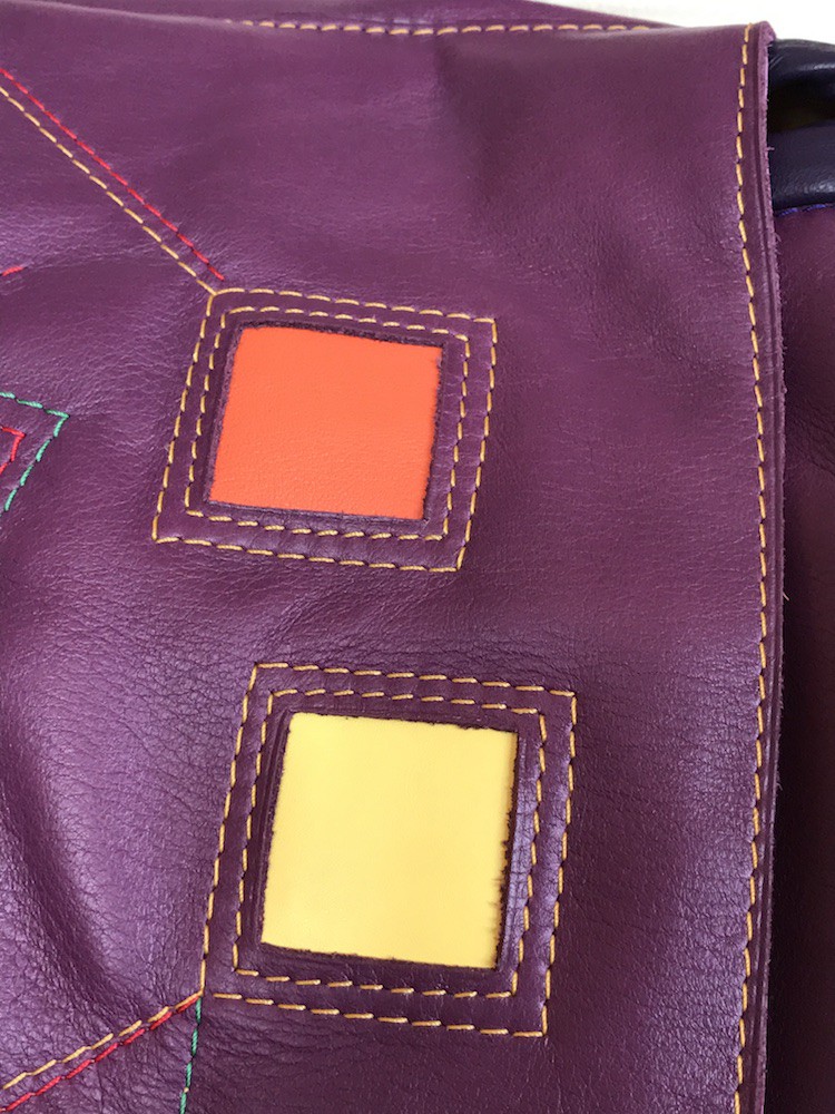 Sac à Dos Violet Décors Carrés de Couleurs