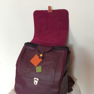 Sac à Dos Violet Décors Carrés de Couleurs