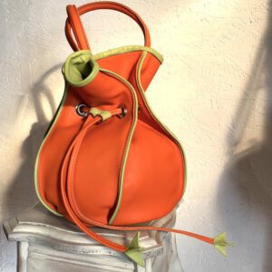 Sac Boule Orange, liséré vert
