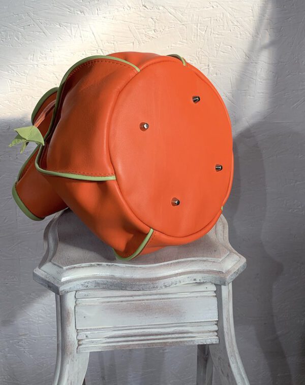Sac Boule Orange, liséré vert