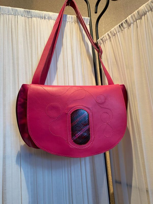 La Besace d'Ivy Rose Vif pointilliste