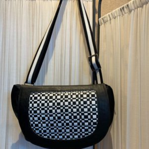 La Besace d'Ivy Noir Rabat en Damier
