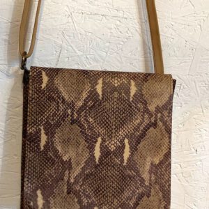 Pochette Plate cuir imitation Python