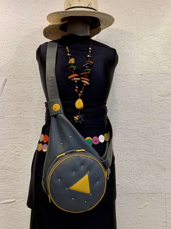 Sac P&P's Gris, Triangle Jaune