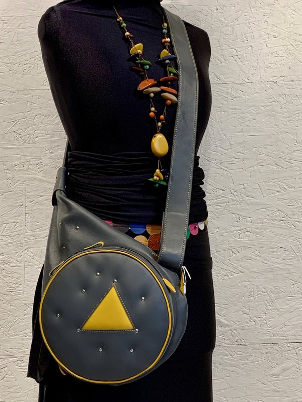Sac P&P's Gris, Triangle Jaune