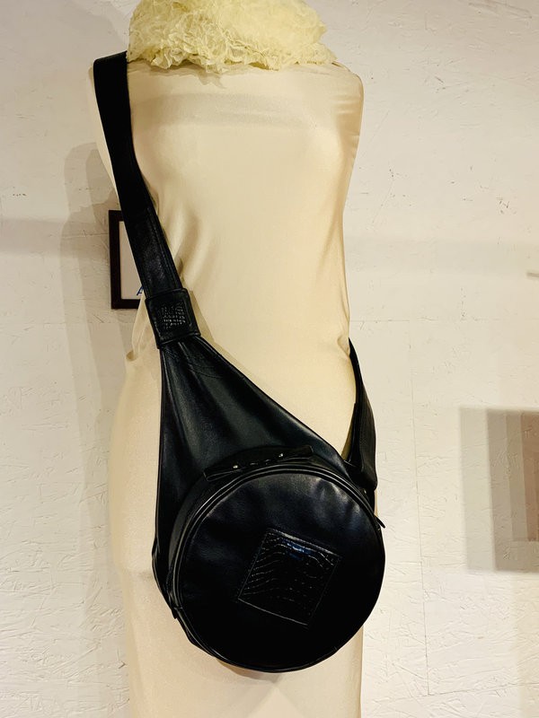 Sac P&P's Noir, motif Croco