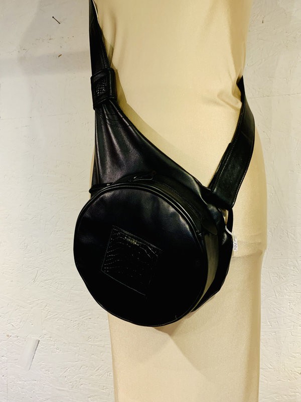 Sac P&P's Noir, motif Croco