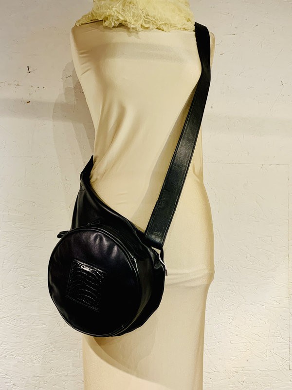 Sac P&P's Noir, motif Croco