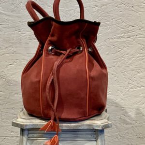 Sac Boule Vieux Rose, Nubuk