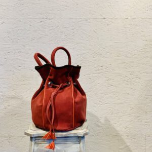 Sac Boule Vieux Rose, Nubuk