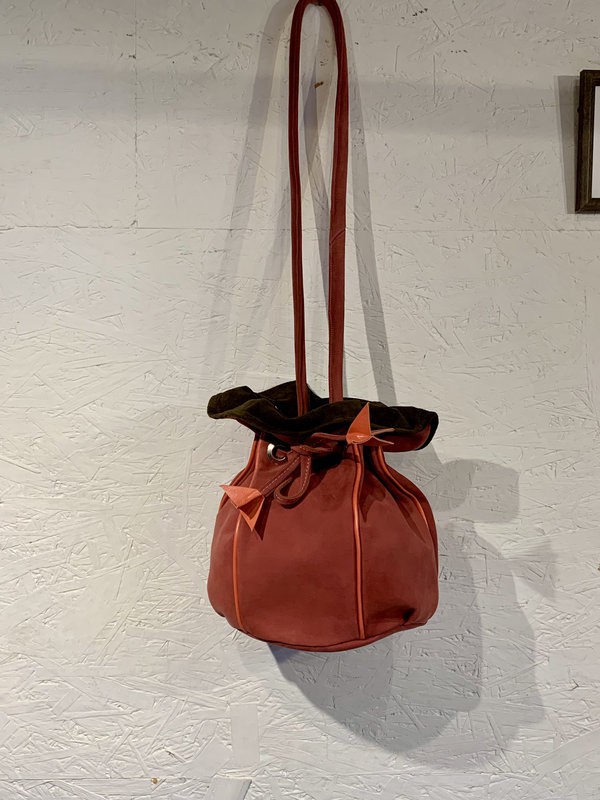 Sac Boule Vieux Rose, Nubuk