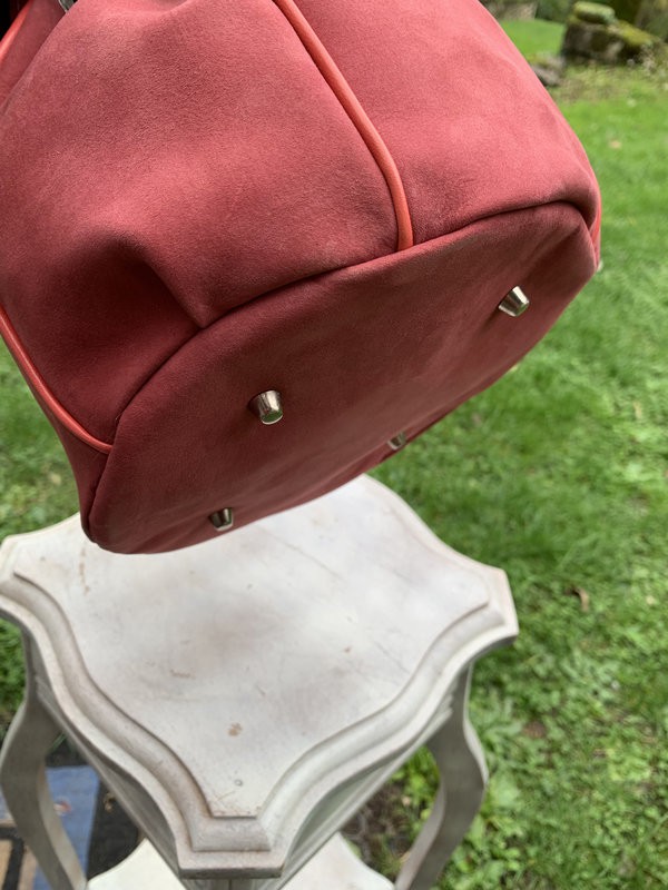 Sac Boule Vieux Rose, Nubuk