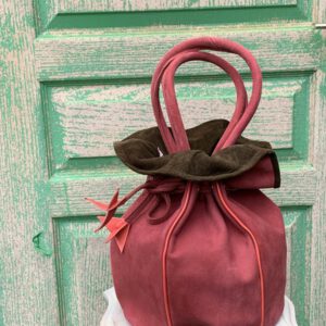 Sac Boule Vieux Rose, Nubuk