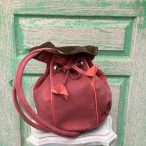 Sac Boule Vieux Rose, Nubuk