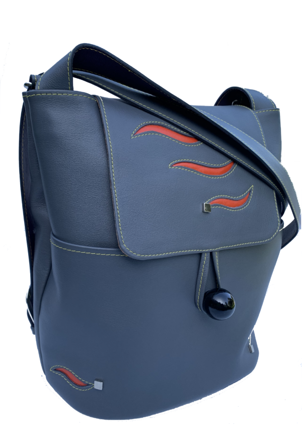 Sac à dos Gris décor Orange