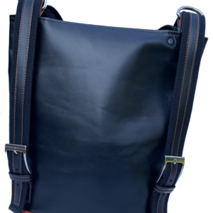 Sac à dos Noir décors Cuir Tressé – Image 2